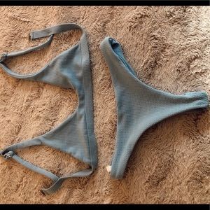 Baby Blue Bathing Suit Bikini Set